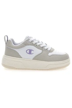 Sneakers bianche con dettagli grigi e lilla Champion Rd18 Lite Low
