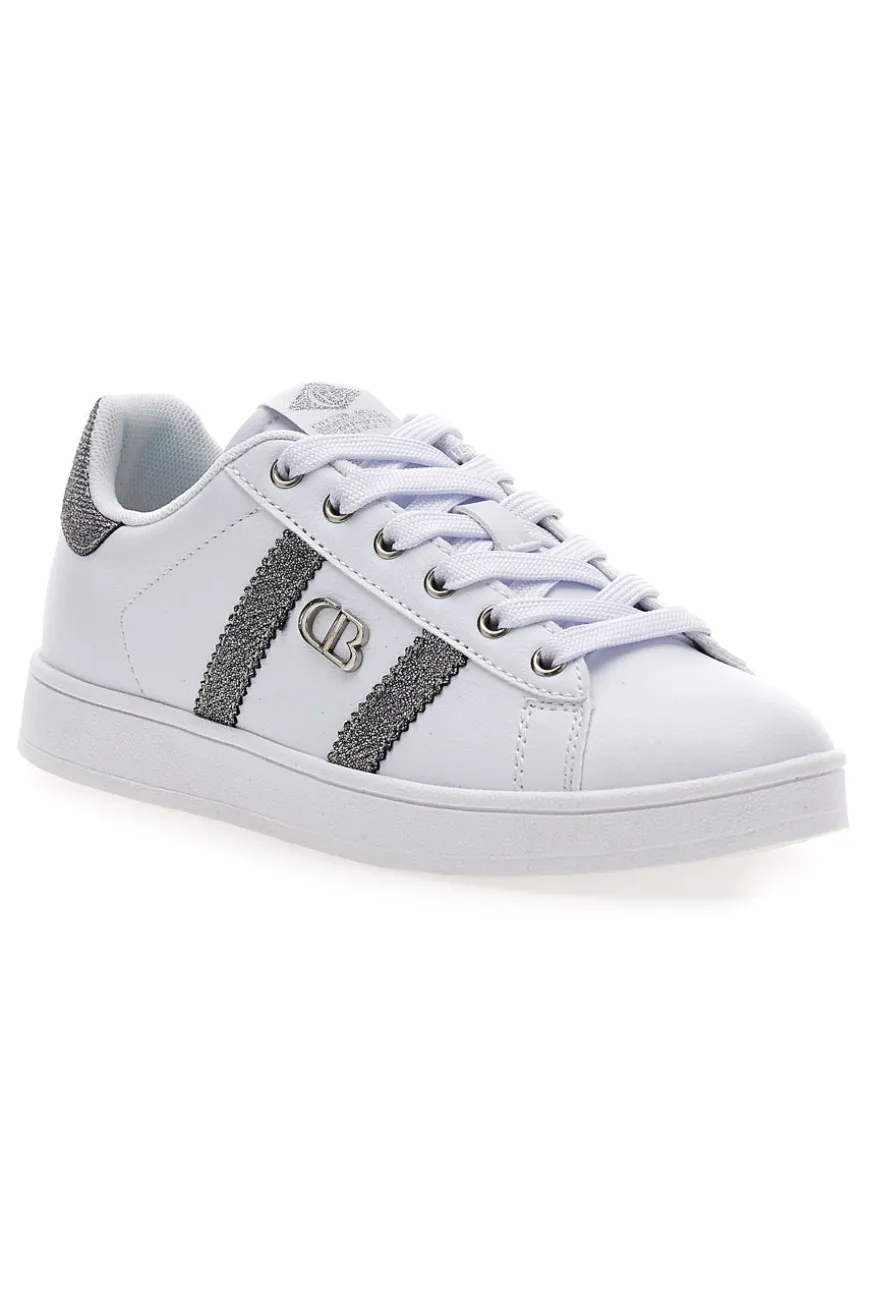 Sneakers bianche con dettagli glitterati Cotton belt YARD METAL