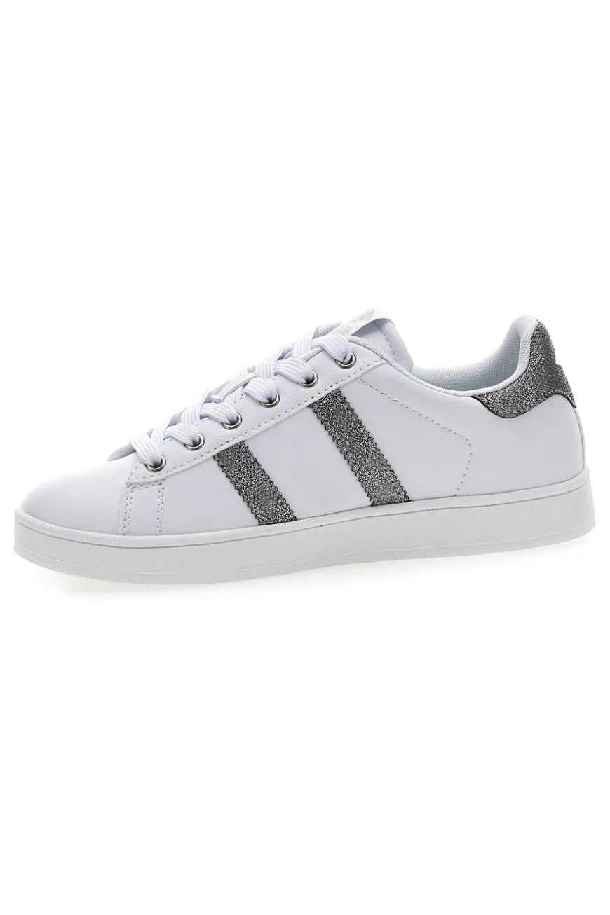 Sneakers bianche con dettagli glitterati Cotton belt YARD METAL