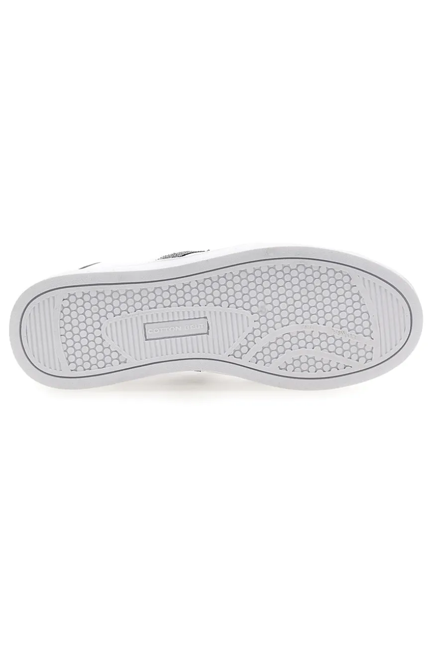 Sneakers bianche con dettagli glitterati Cotton belt YARD METAL