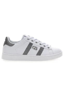 Sneakers bianche con dettagli glitterati Cotton belt YARD METAL