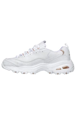 Sneakers bianche con dettagli oro e Memory Foam Skechers D'Lites Fresh Start