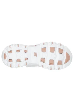 Sneakers bianche con dettagli oro e Memory Foam Skechers D'Lites Fresh Start
