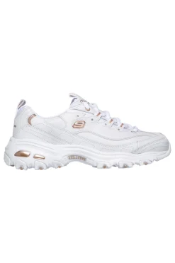 Sneakers bianche con dettagli oro e Memory Foam Skechers D'Lites Fresh Start