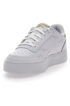 Sneakers Bianche Con Dettagli Oro Reebok Court Advance Bold