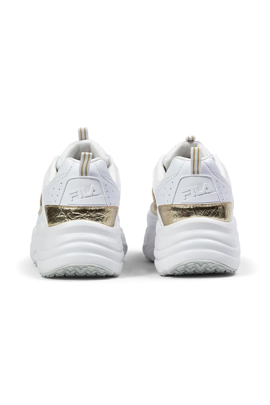 Sneakers bianche con dettagli oro e suola chunky Fila FFW0586