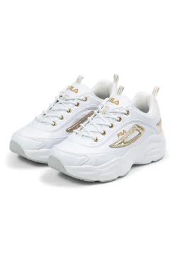 Sneakers bianche con dettagli oro e suola chunky Fila FFW0586