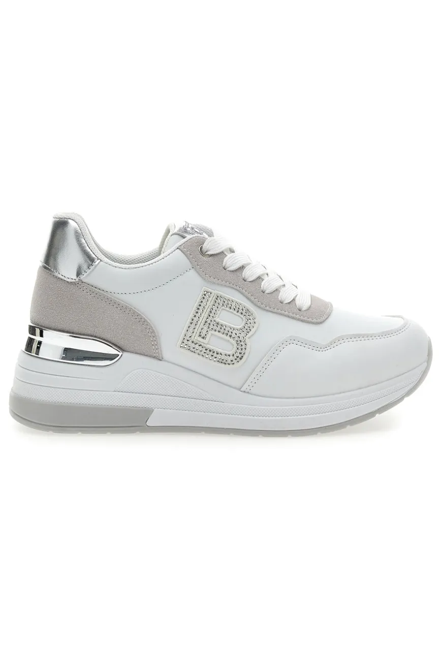 Sneakers Bianche con Dettagli Argentati Laura Biagiotti 8923