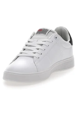 Sneakers Bianche con Dettaglio Nero COTTON BELT CBM424A54
