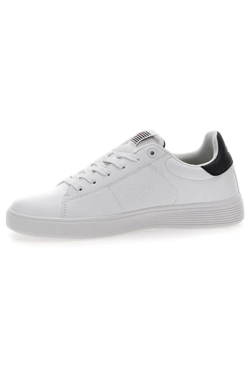Sneakers Bianche con Dettaglio Nero COTTON BELT CBM424A54