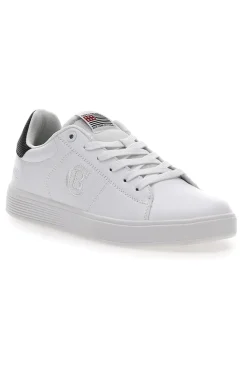 Sneakers Bianche con Dettaglio Nero COTTON BELT CBM424A54