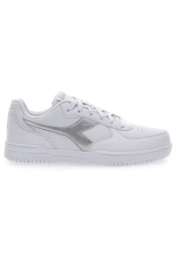 Sneakers Bianche con Fregio Argento Diadora Raptor Low Moon WN
