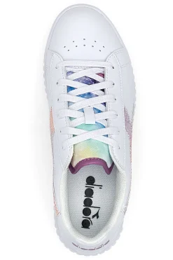 Sneakers Bianche Con Fregio Arcobaleno Diadora Game Step Glow Gs