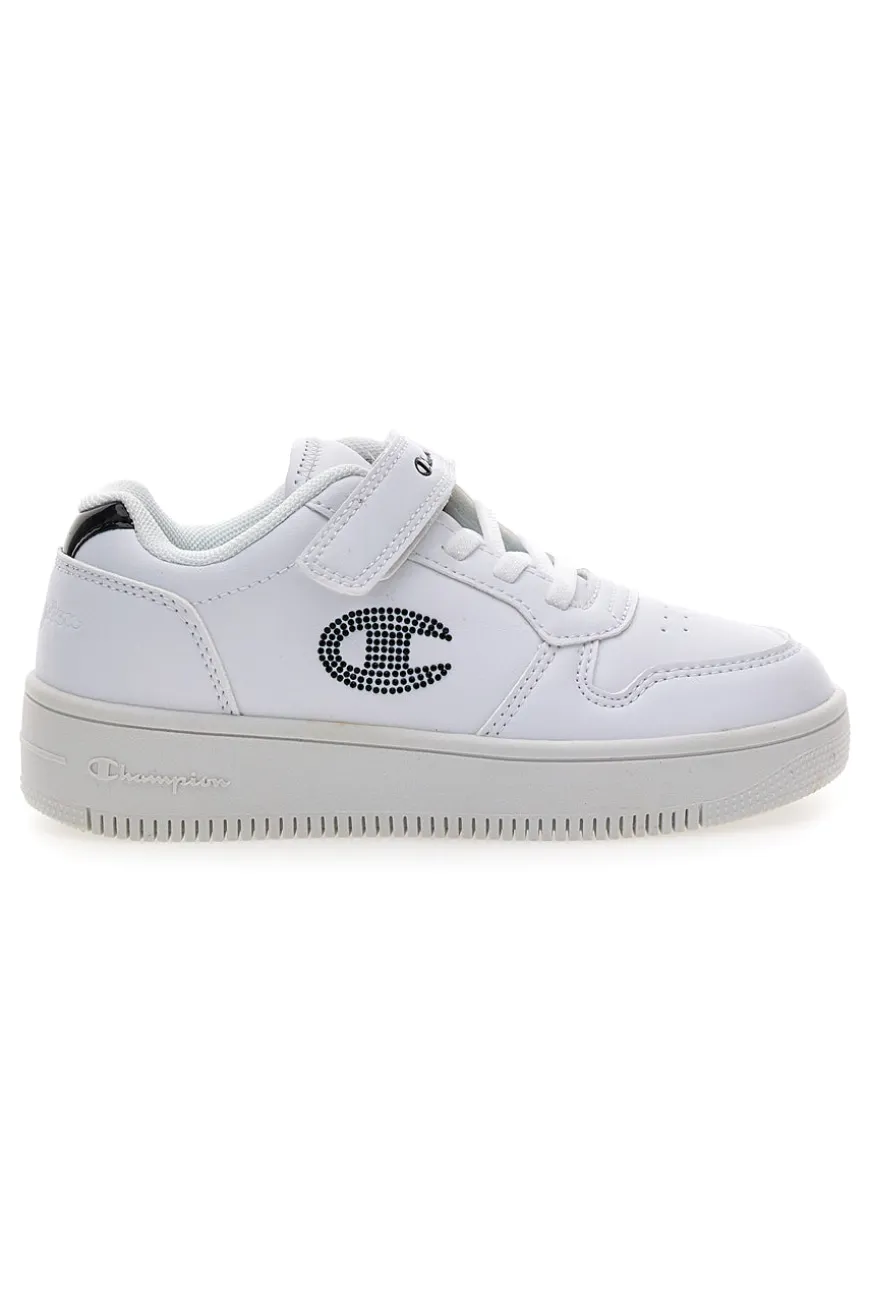 Sneakers bianche con glitter e suola platform Champion RD18 Platform Glitter G PS