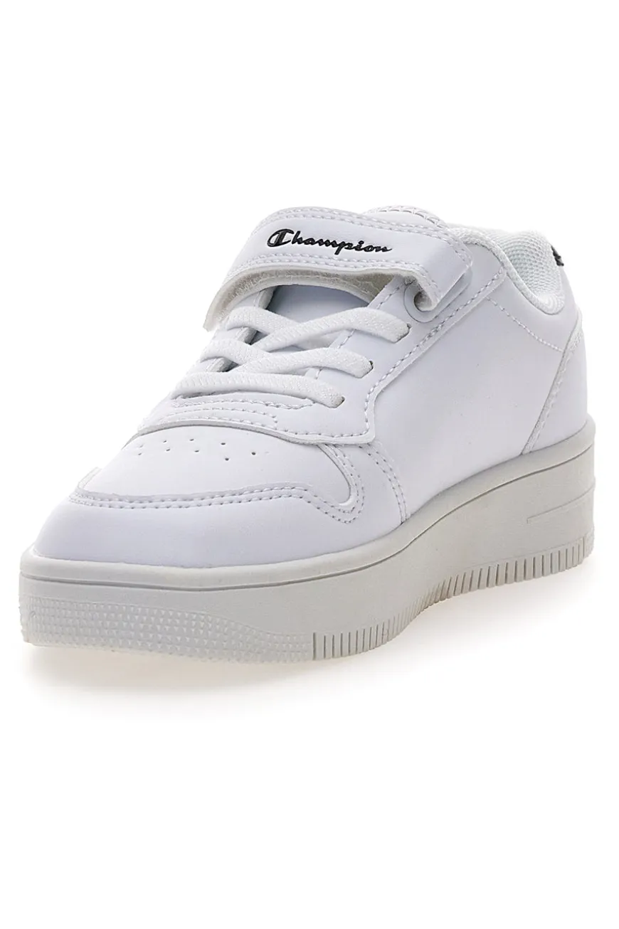 Sneakers bianche con glitter e suola platform Champion RD18 Platform Glitter G PS