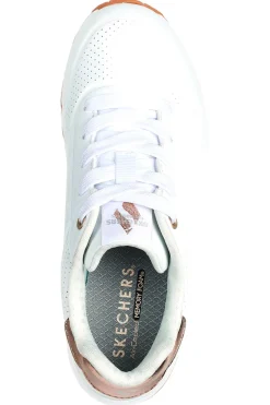 Sneakers bianche con inserti metallici Skechers UNO Gen1 SHIMMER AWAY ESS STREET GIRLS