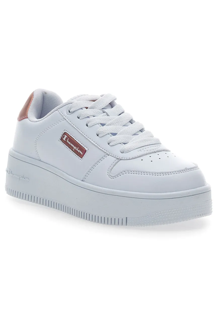 Sneakers Bianche con Lacci Champion Rebound Platform Glitz
