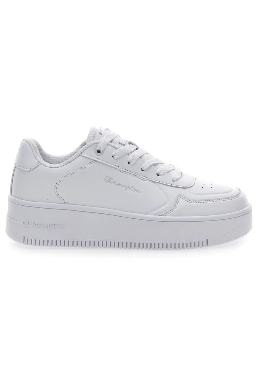 Sneakers Bianche con Lacci Champion Rebound Platform Low