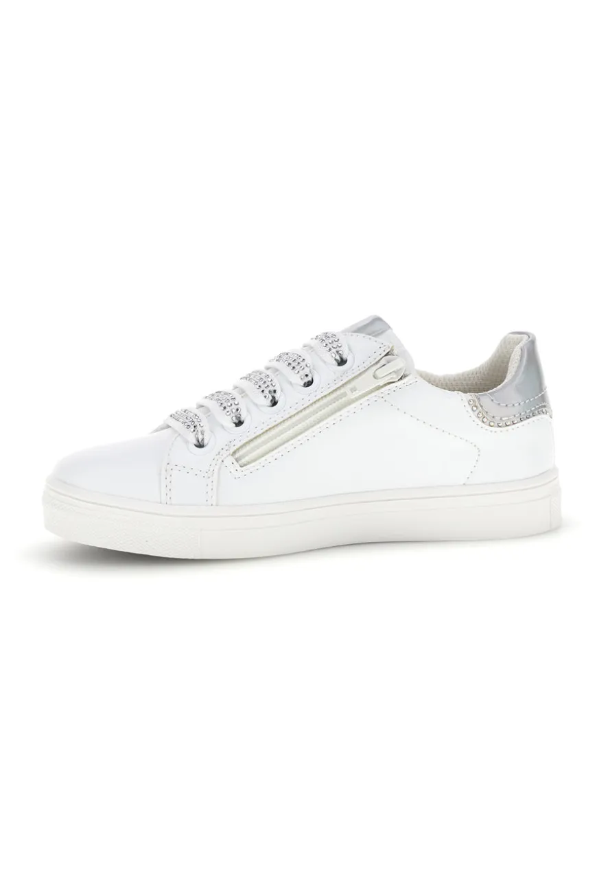 Sneakers bianche con lacci e cerniera Laura Biagiotti L9875C9759