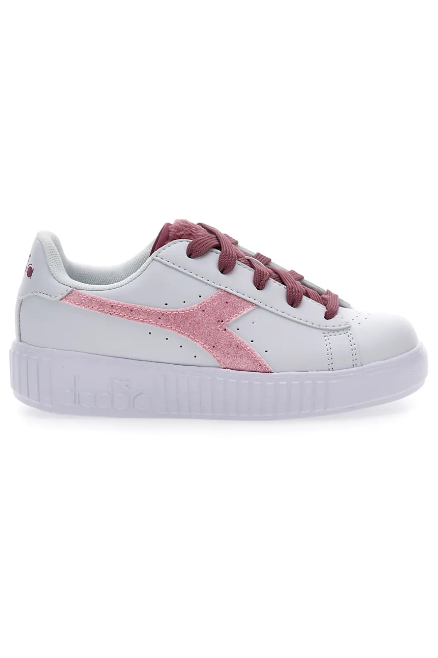 Sneakers bianche con lacci rossi DIADORA GAME STEP P PS FLUFFY