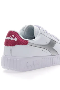 Sneakers Bianche con Logo Argento DIADORA GAME STEP METAL GS