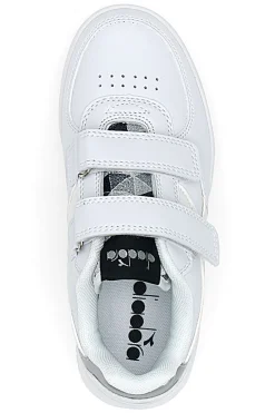Sneakers Bianche con Logo Argento e Strappi DIADORA RAPTOR LOW SPOTTED PS