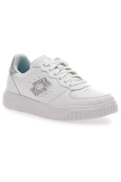 Sneakers Bianche con Logo Glitter Lotto Venus 1 AMF III GLI