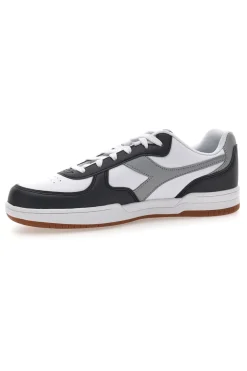 Sneakers Bianche con logo Grigio e Dettagli Neri DIADORA RAPTOR LOW