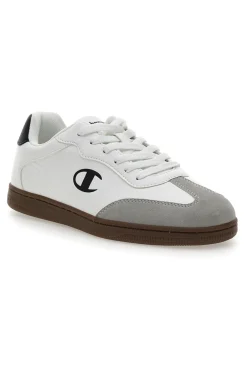 Sneakers Bianche Con Logo Laterale Champion Prestige Mix Material
