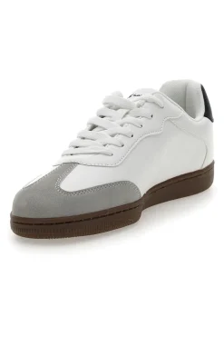 Sneakers Bianche Con Logo Laterale Champion Prestige Mix Material