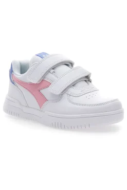 Sneakers Bianche con Logo Rosa Diadora Raptor Low Ps