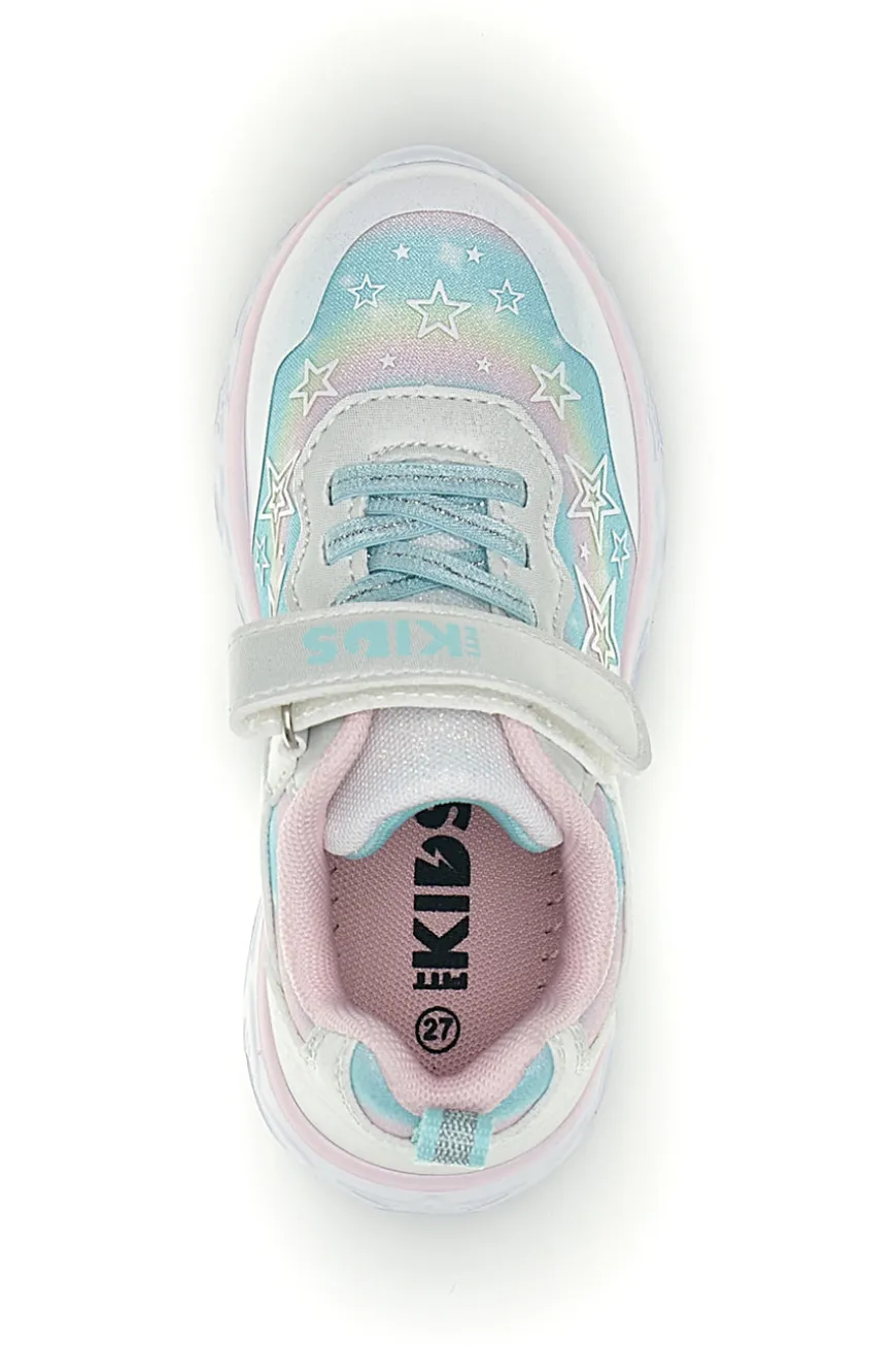 Sneakers Bianche con luci Pitt kids 11325