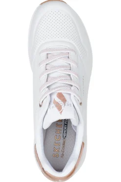 Sneakers Bianche Con Pianta Larga Skechers Street Uno Shimmer Away