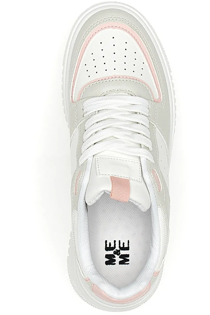 Sneakers Bianche con Platform Me & Me 813