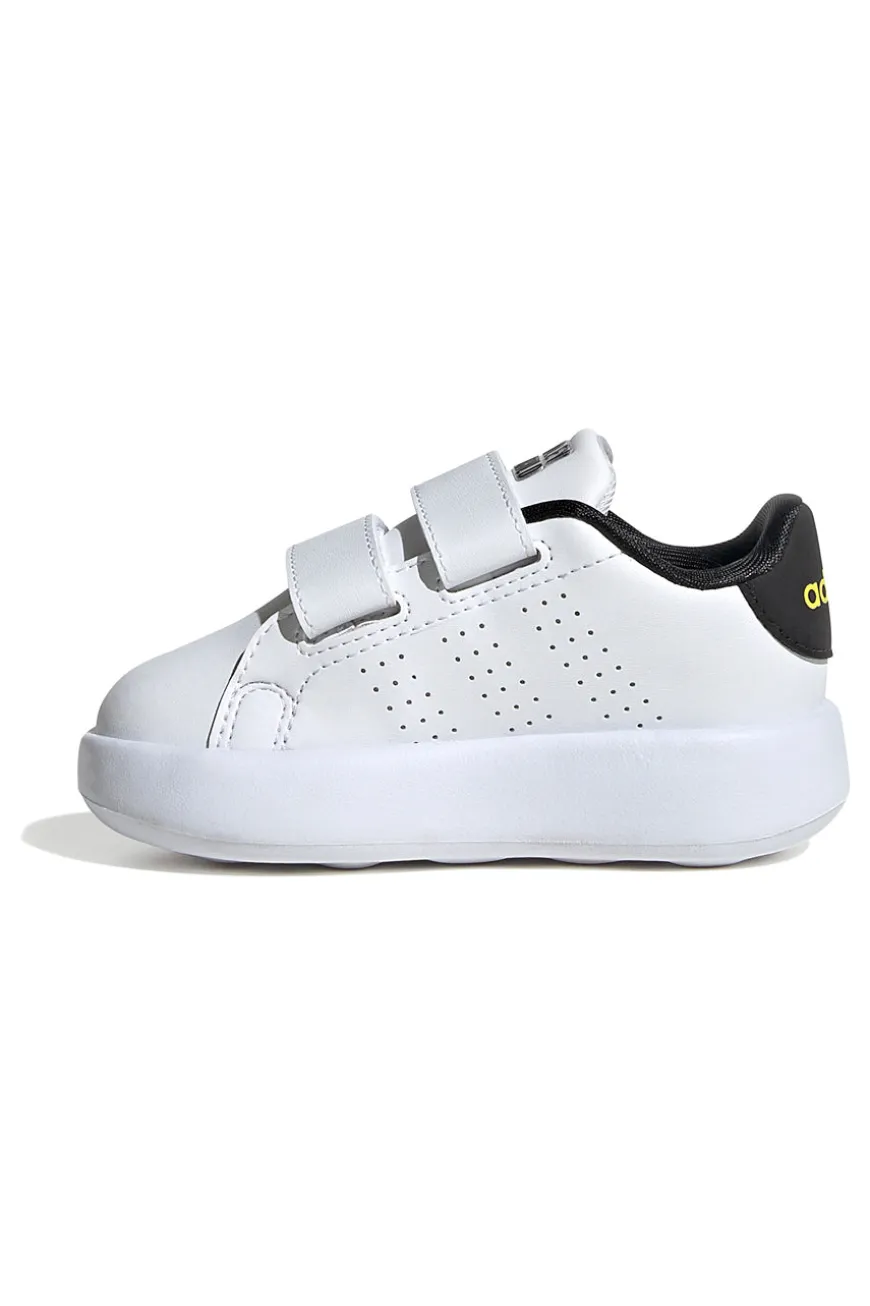 Sneakers bianche con smile e doppio strappo Adidas Advantage Smiley CF I