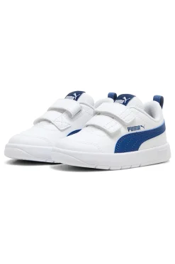 Sneakers bianche con strappo e logo Puma Courtflex v3 v inf
