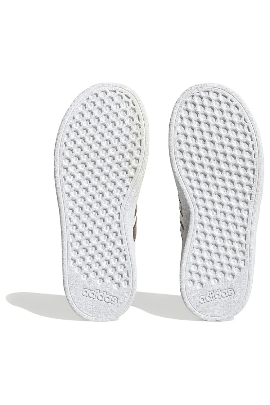 Sneakers bianche con strisce oro Adidas Grand Court 2 K