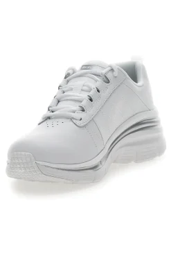 Sneakers Bianche con Tomaia in Pelle Skechers Fashion Fit - Effortless