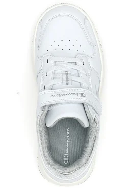 Sneakers Bianche Con Velcro Champion Rd18 Foil Low Ps