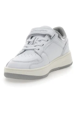 Sneakers Bianche Con Velcro Champion Rd18 Foil Low Ps