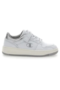 Sneakers Bianche Con Velcro Champion Rd18 Foil Low Ps