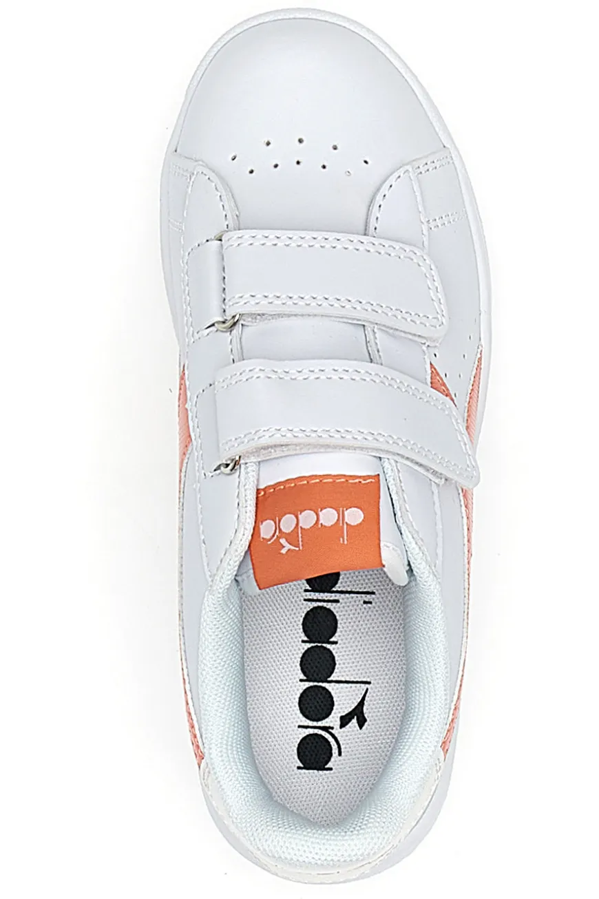 Sneakers Bianche con Velcro Diadora Game Step P PS Girl