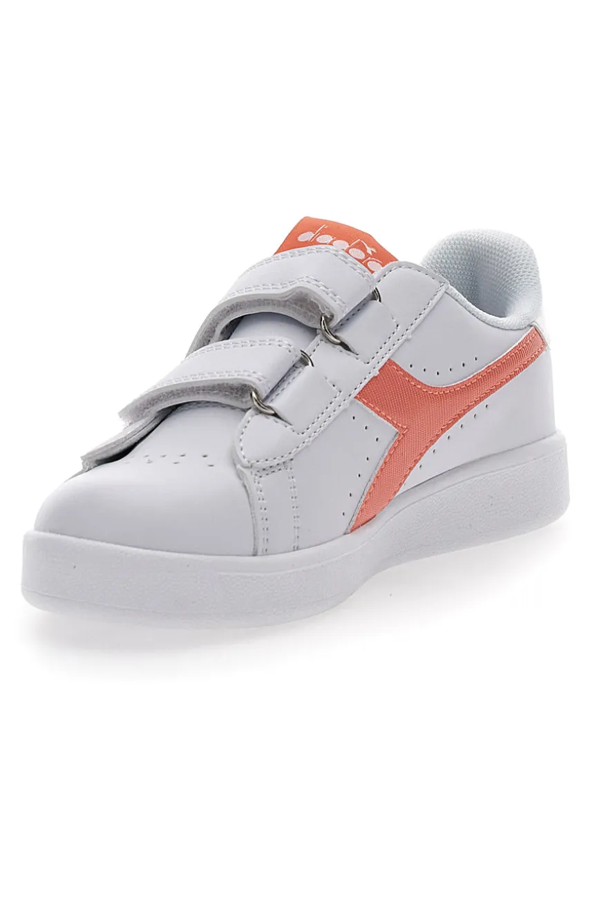 Sneakers Bianche con Velcro Diadora Game Step P PS Girl