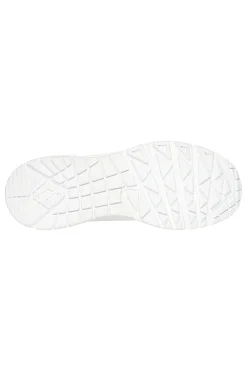 Sneakers bianche con zeppa e dettagli oro Skechers Uno Wedge Hi Steps