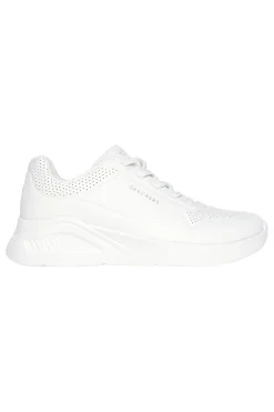 Sneakers bianche con zeppa interna e Memory Foam Skechers Uno Lite - Lite Work