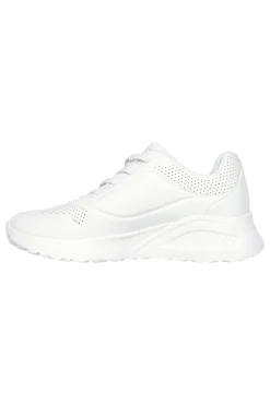 Sneakers bianche con zeppa interna e Memory Foam Skechers Uno Lite - Lite Work