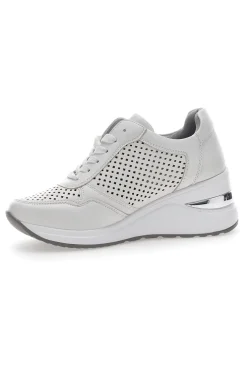 Sneakers bianche con zeppa traforate Mio tempo 137