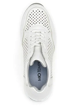 Sneakers bianche con zeppa traforate Mio tempo 137