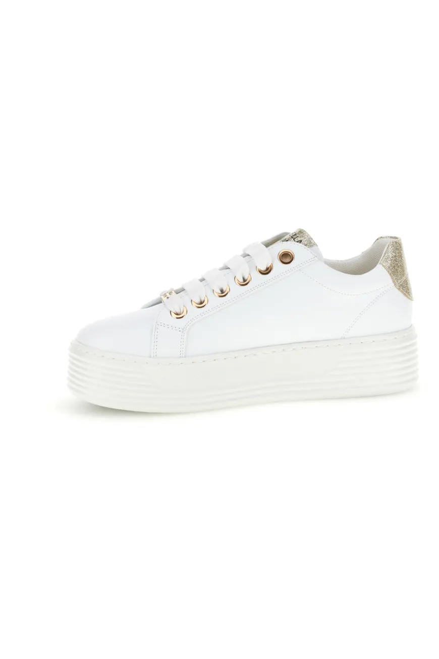 Sneakers bianche con zip laterale platform Burani 52031C755