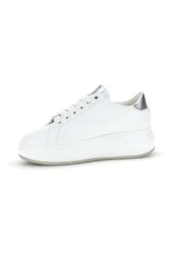 Sneakers bianche con zip laterale platform Burani 52031C1396